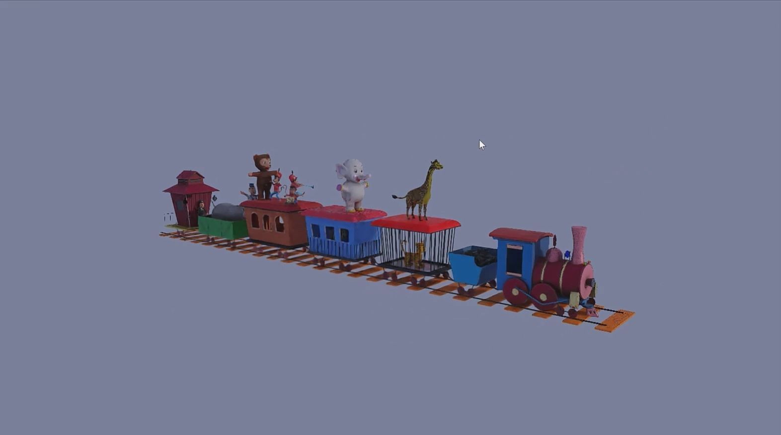 Animal Train 3D Model Inspired by a book of Roberts Elizabeth 3D model_24