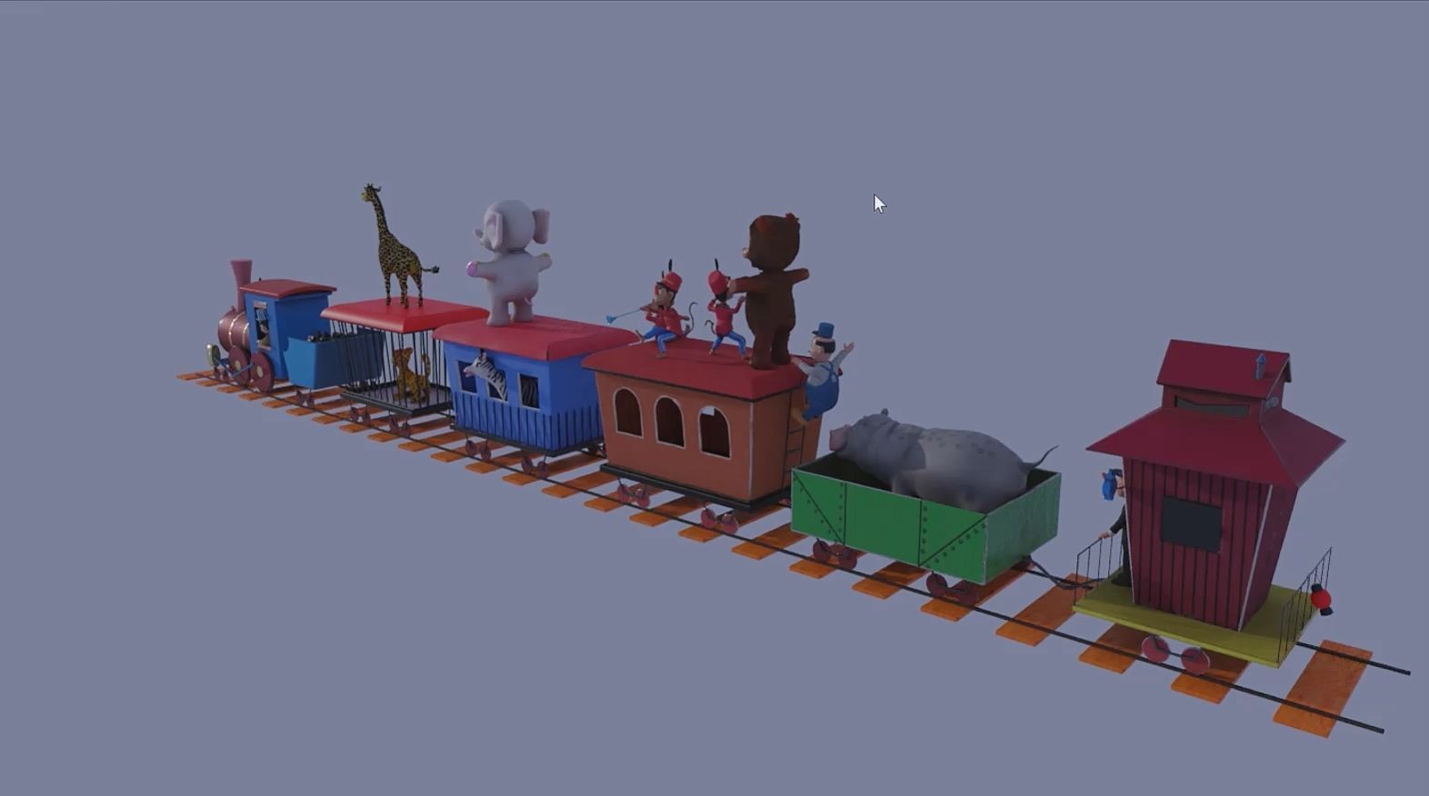 Animal Train 3D Model Inspired by a book of Roberts Elizabeth 3D model_20