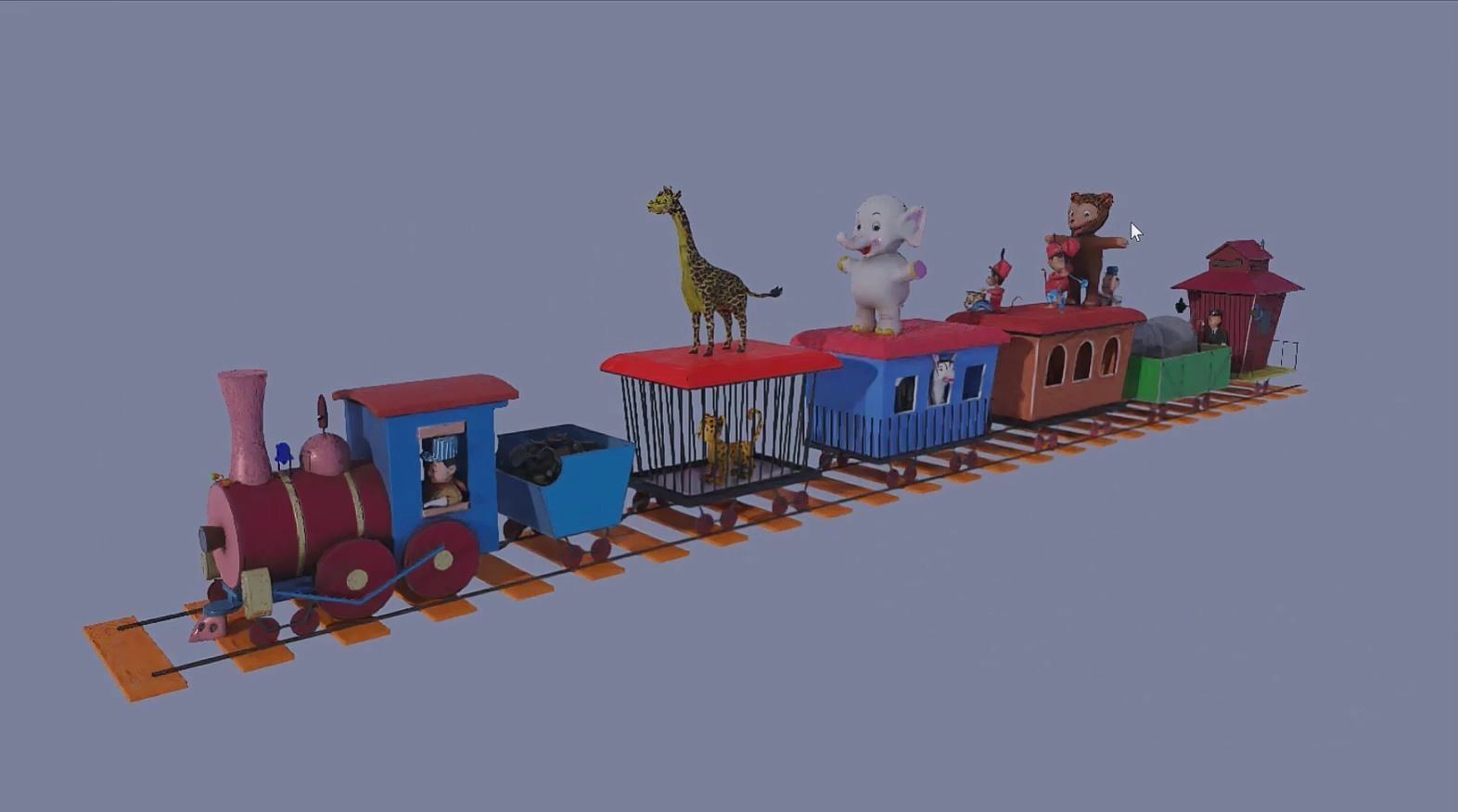 Animal Train 3D Model Inspired by a book of Roberts Elizabeth 3D model_23