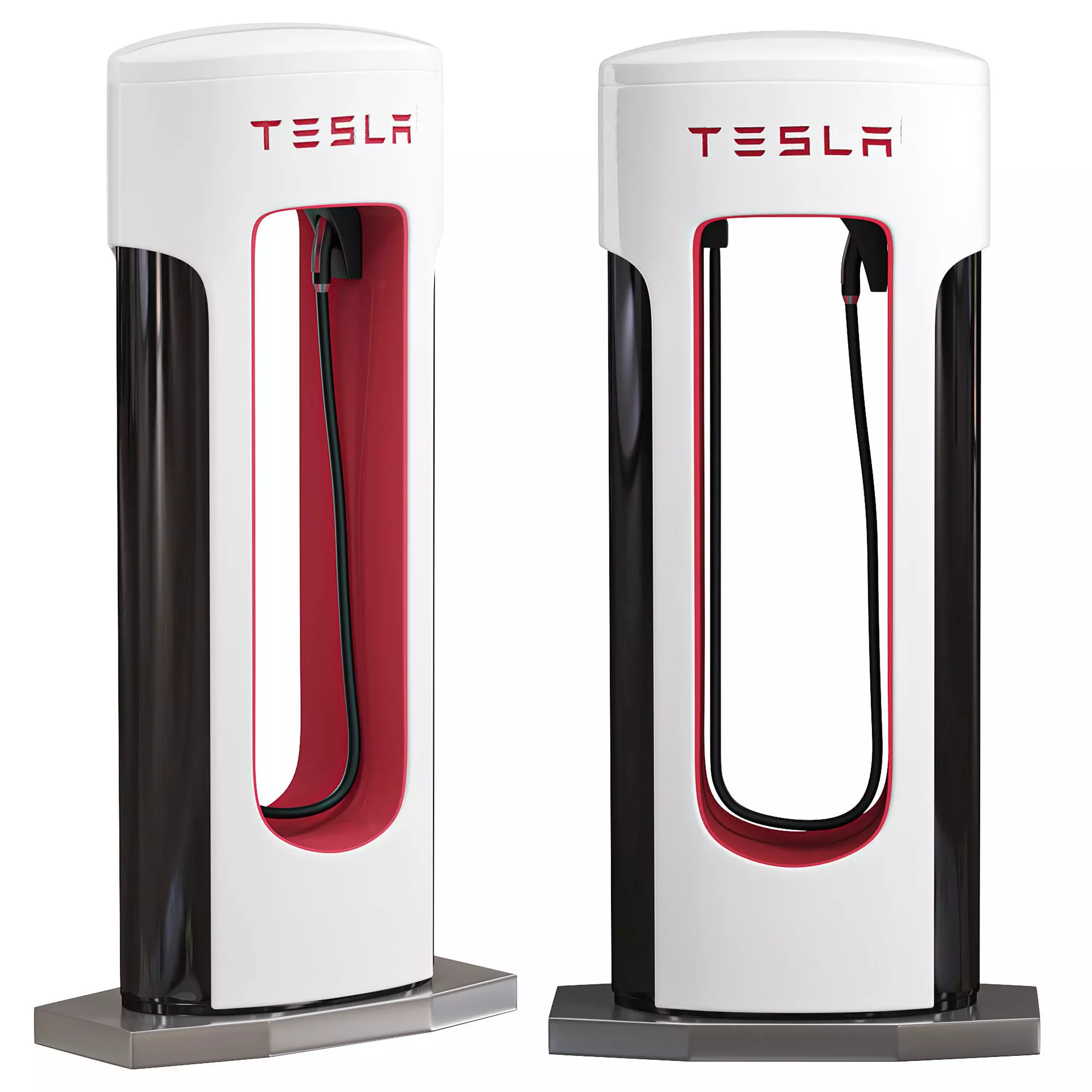 Tesla Electric Vehicle Charging Station 3D model