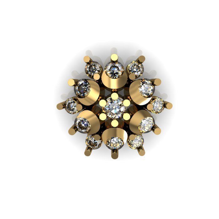 woman nose pin 3D print model_4