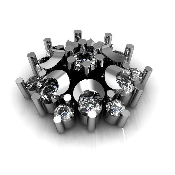 woman nose pin 3D print model_3