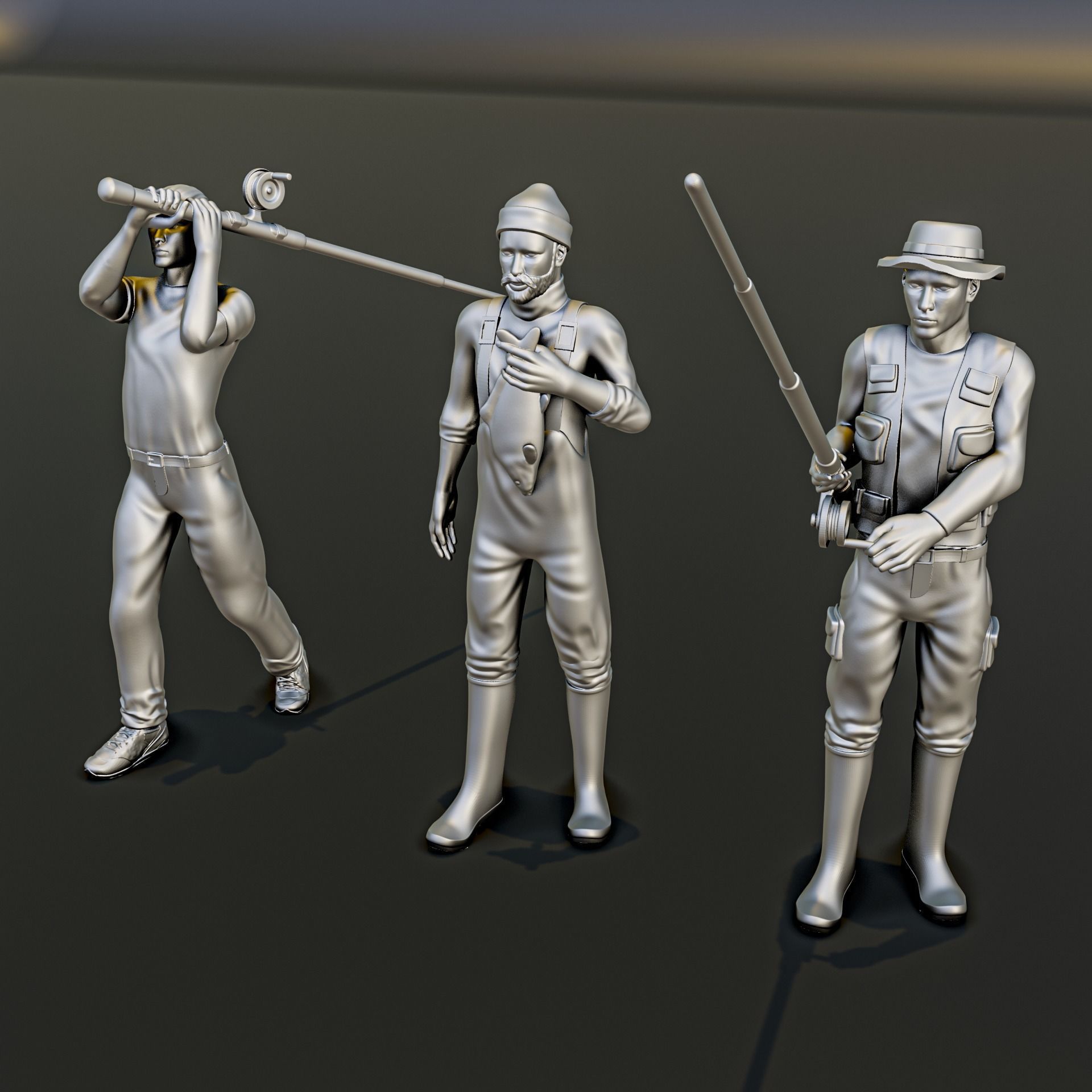 Fishing Diorama Pack 3D print model_8