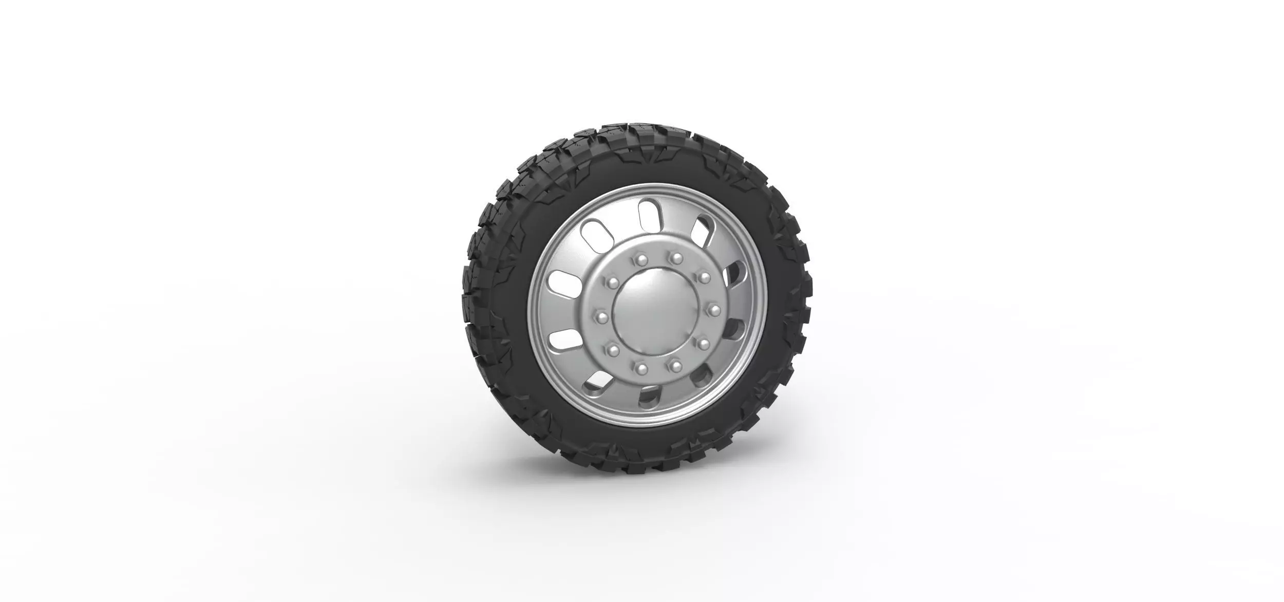 Front semi wheel for pickup V21 Scale 1 to 25 3D print model_0