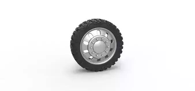 Front semi wheel for pickup V21 Scale 1 to 25