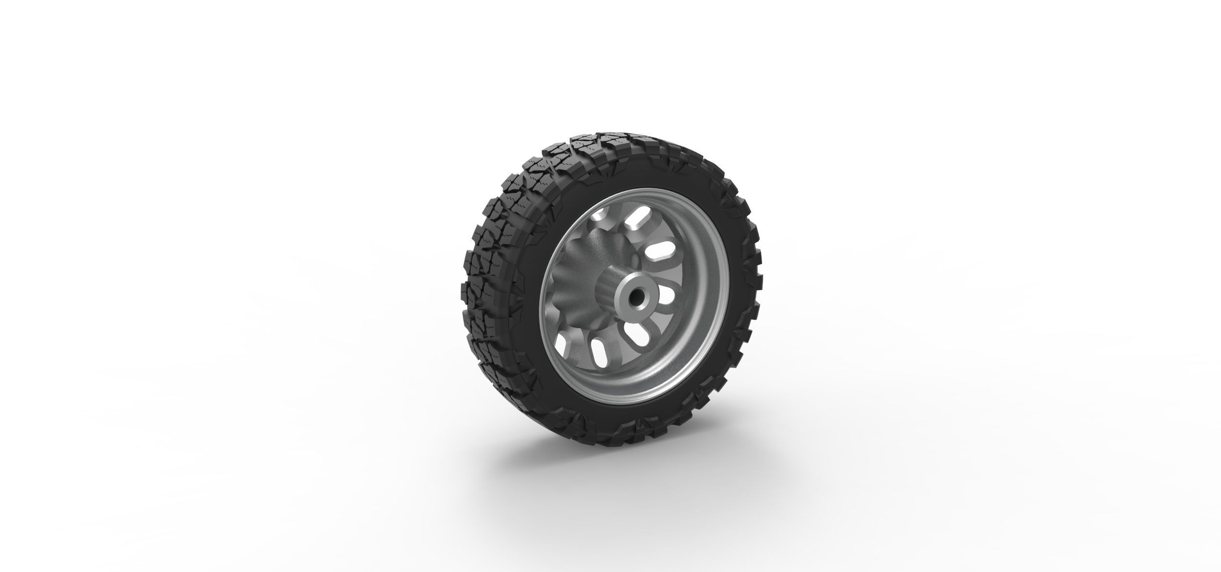 Front semi wheel for pickup V21 Scale 1 to 25 3D print model_7