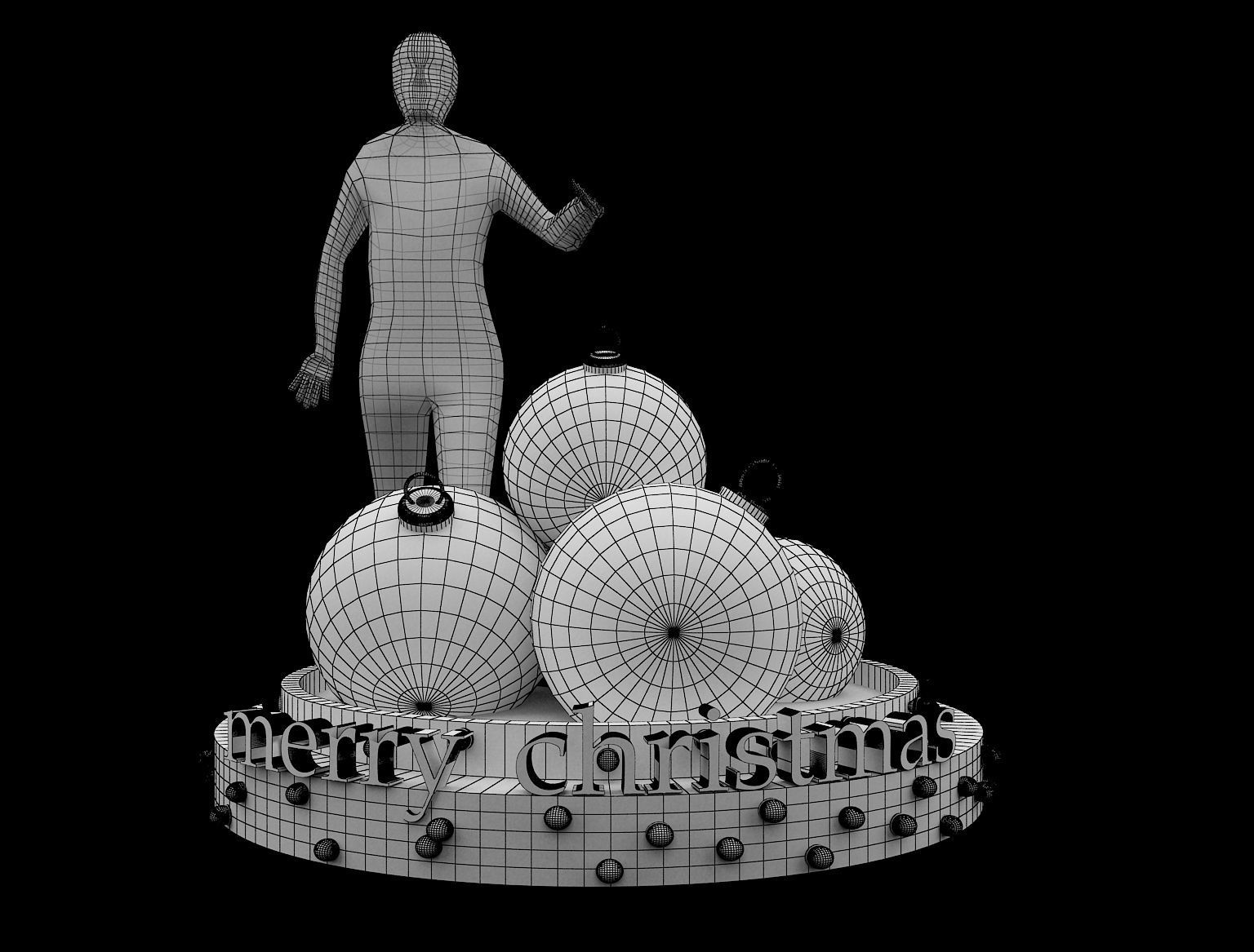 Christmas Gift Event Stand a341 3D model_2