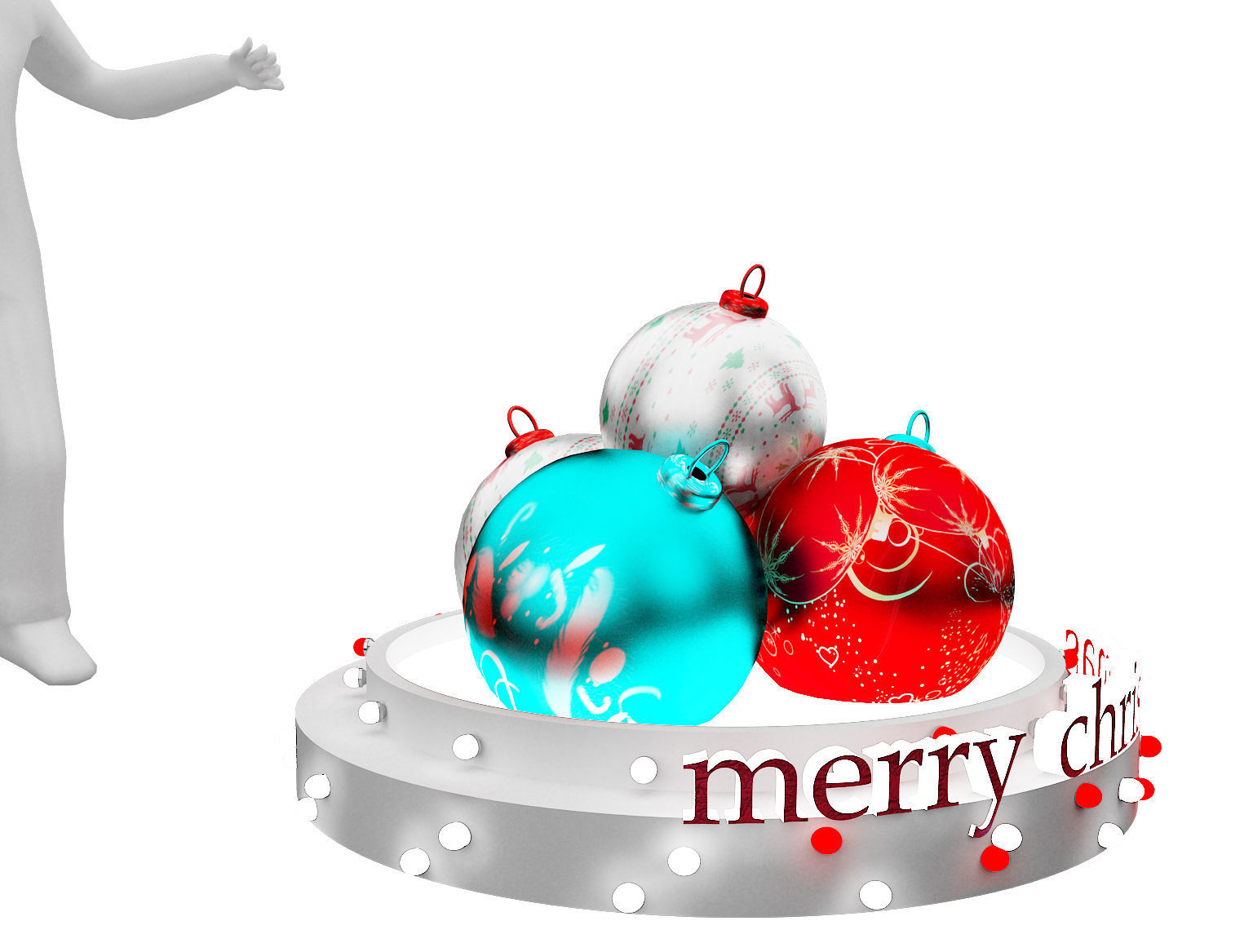 Christmas Gift Event Stand a341 3D model_6