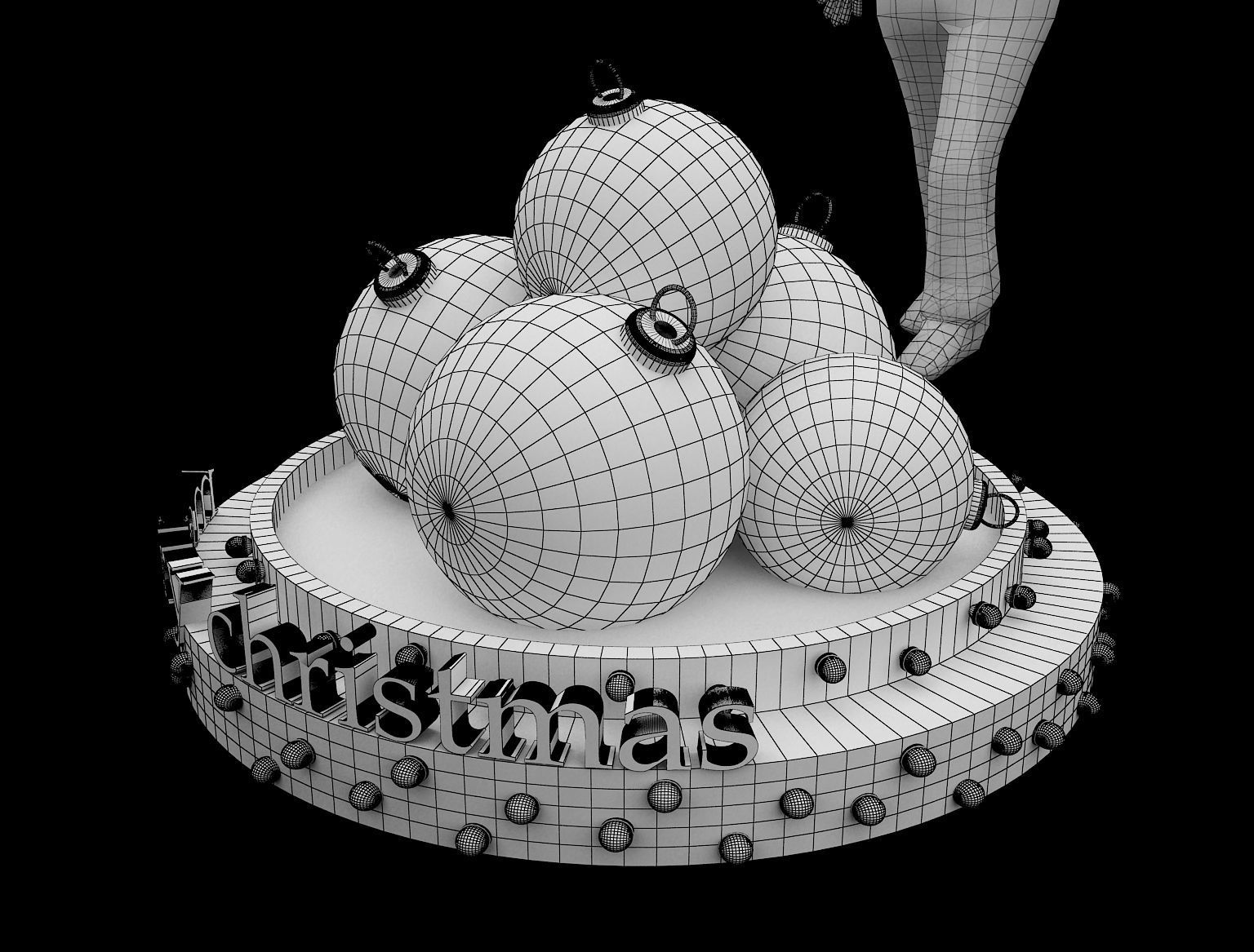 Christmas Gift Event Stand a341 3D model_4