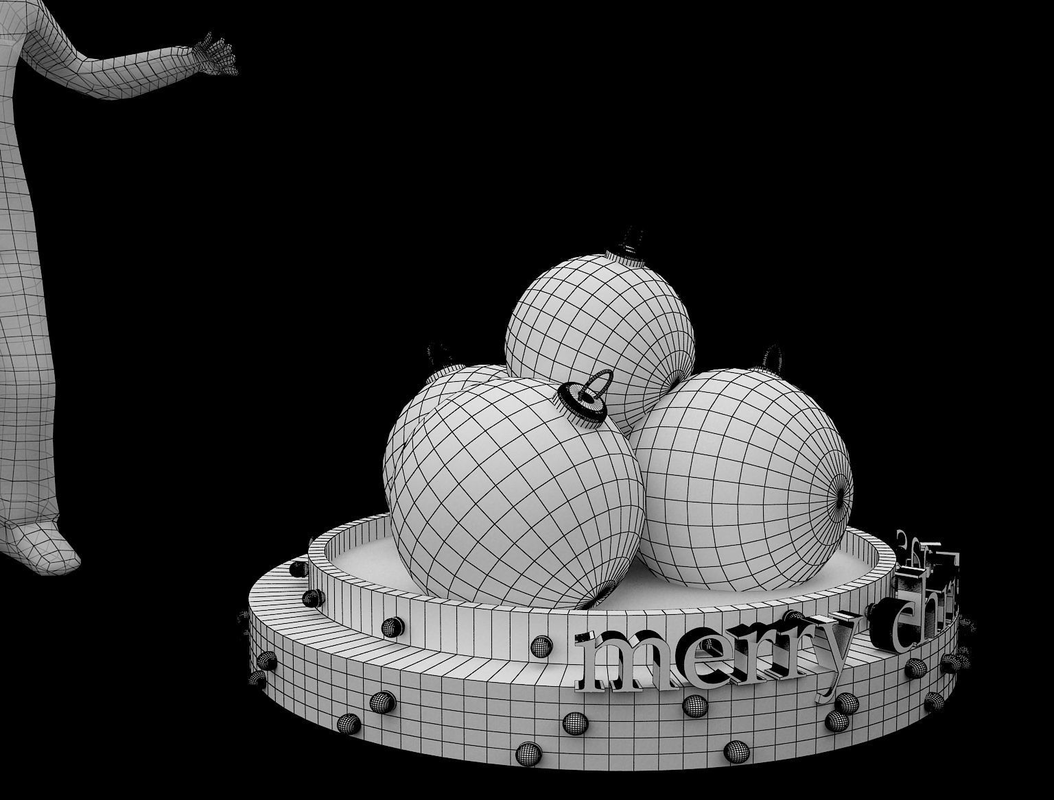 Christmas Gift Event Stand a341 3D model_8