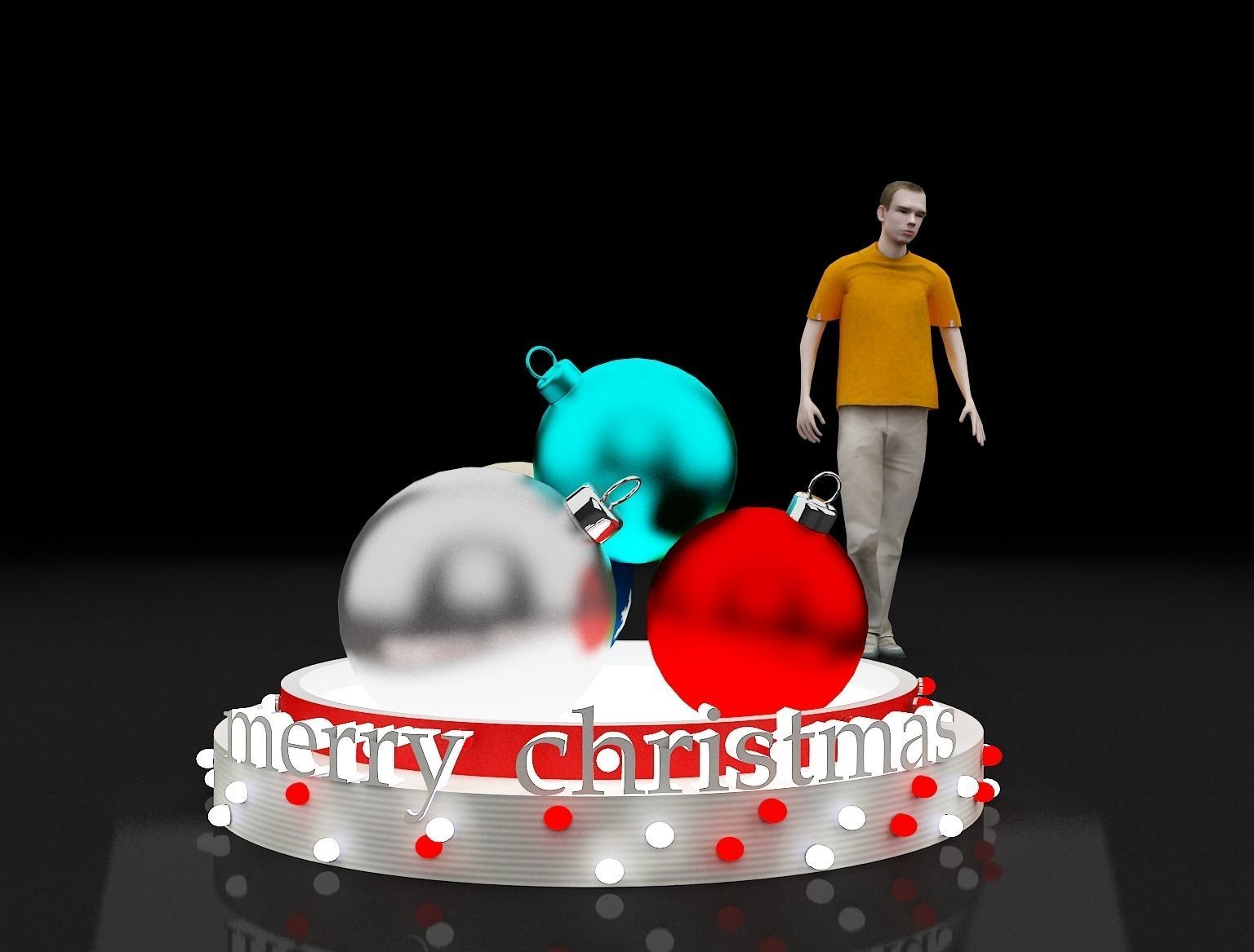 Christmas Gift Event Stand a341 3D model_1