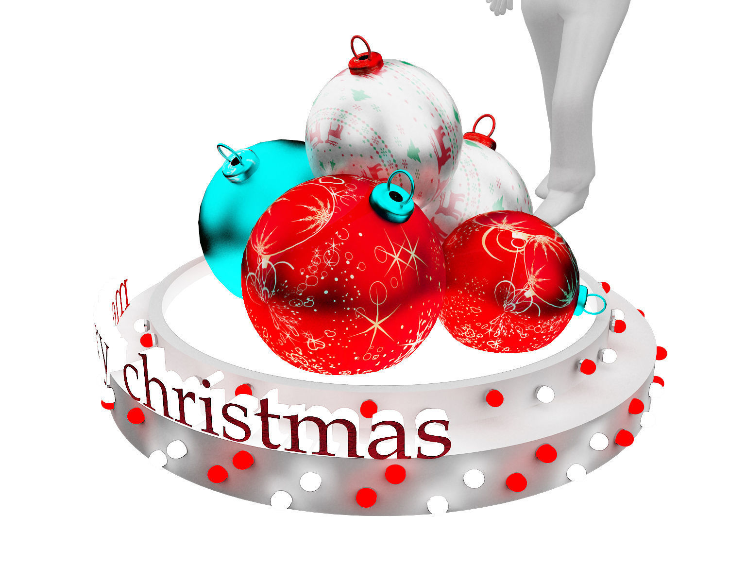 Christmas Gift Event Stand a341 3D model_3