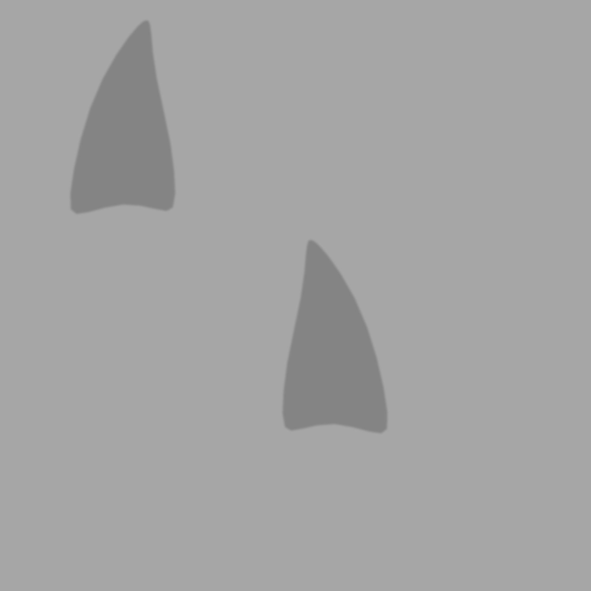 Furry Ears Tiara D01 Black - Headband Character Design Low-poly 3D model_25