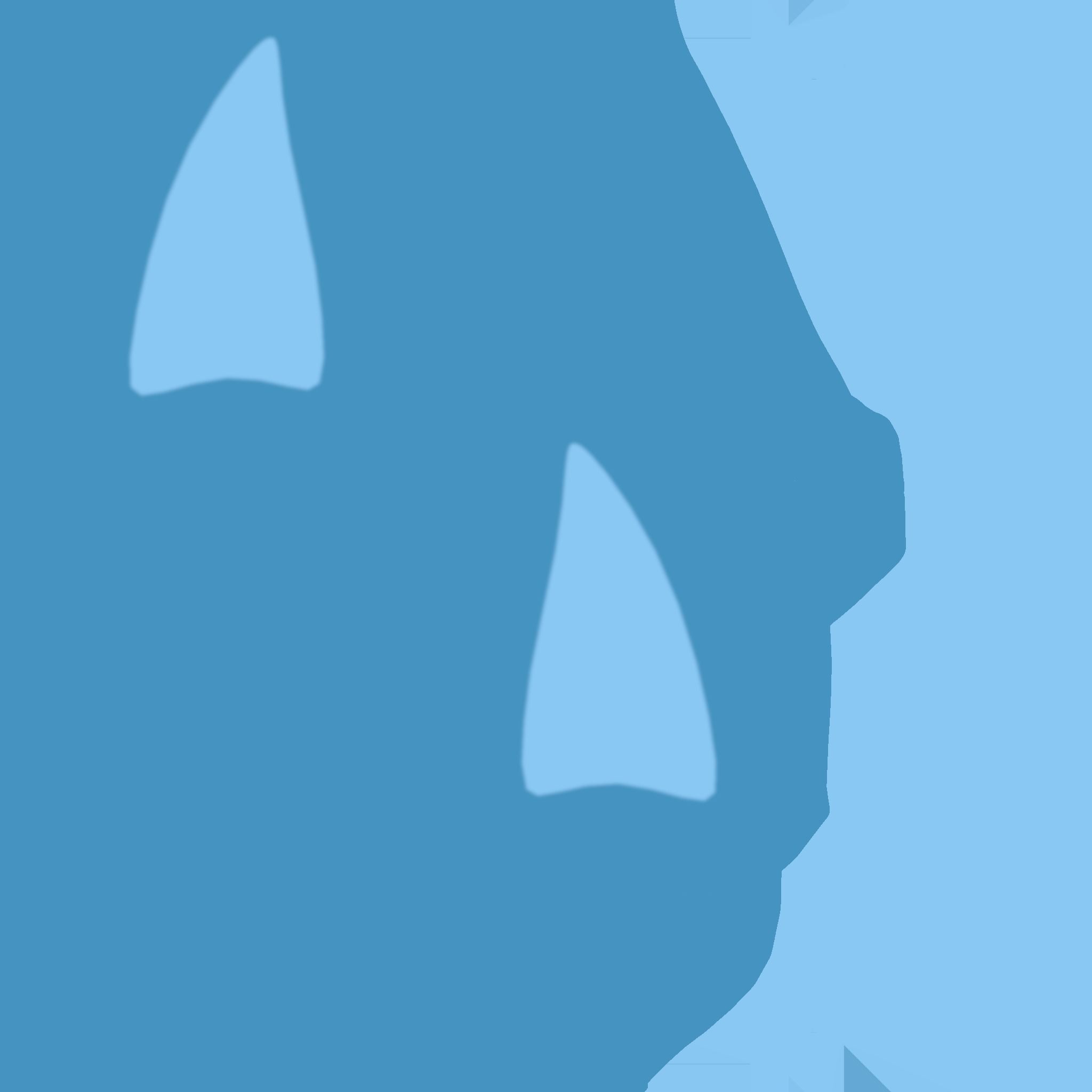 Furry Ears Tiara D03 Blue - Headband Character Design Low-poly 3D model_23