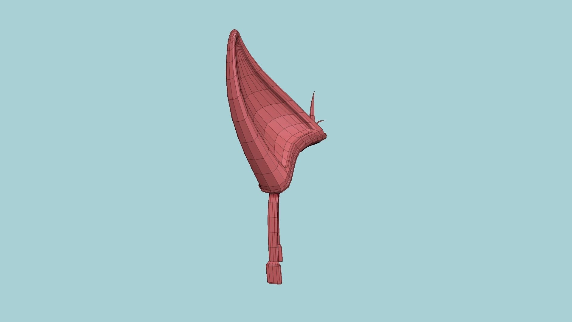 Furry Ears Tiara D05 Brown - Headband Character Design Low-poly 3D model_19