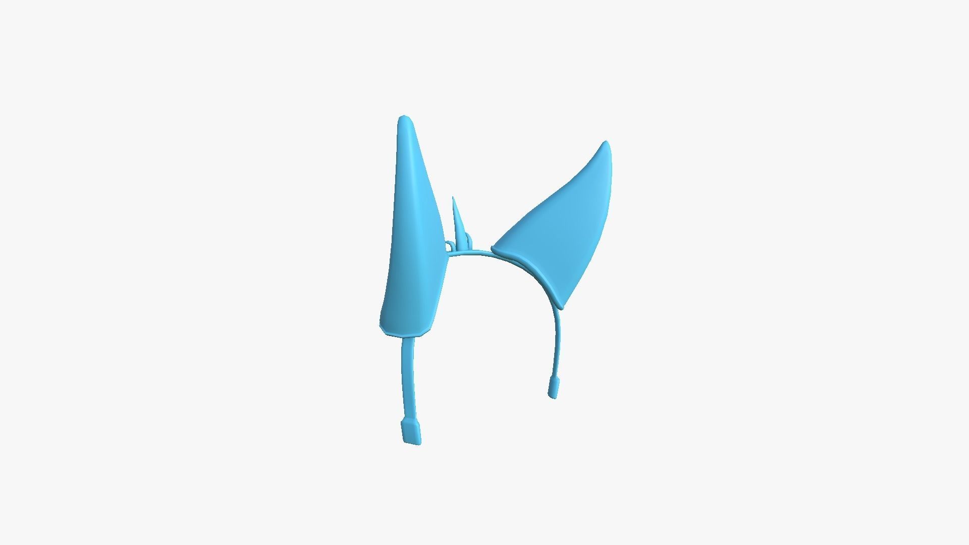 Furry Ears Tiara D05 Brown - Headband Character Design Low-poly 3D model_13