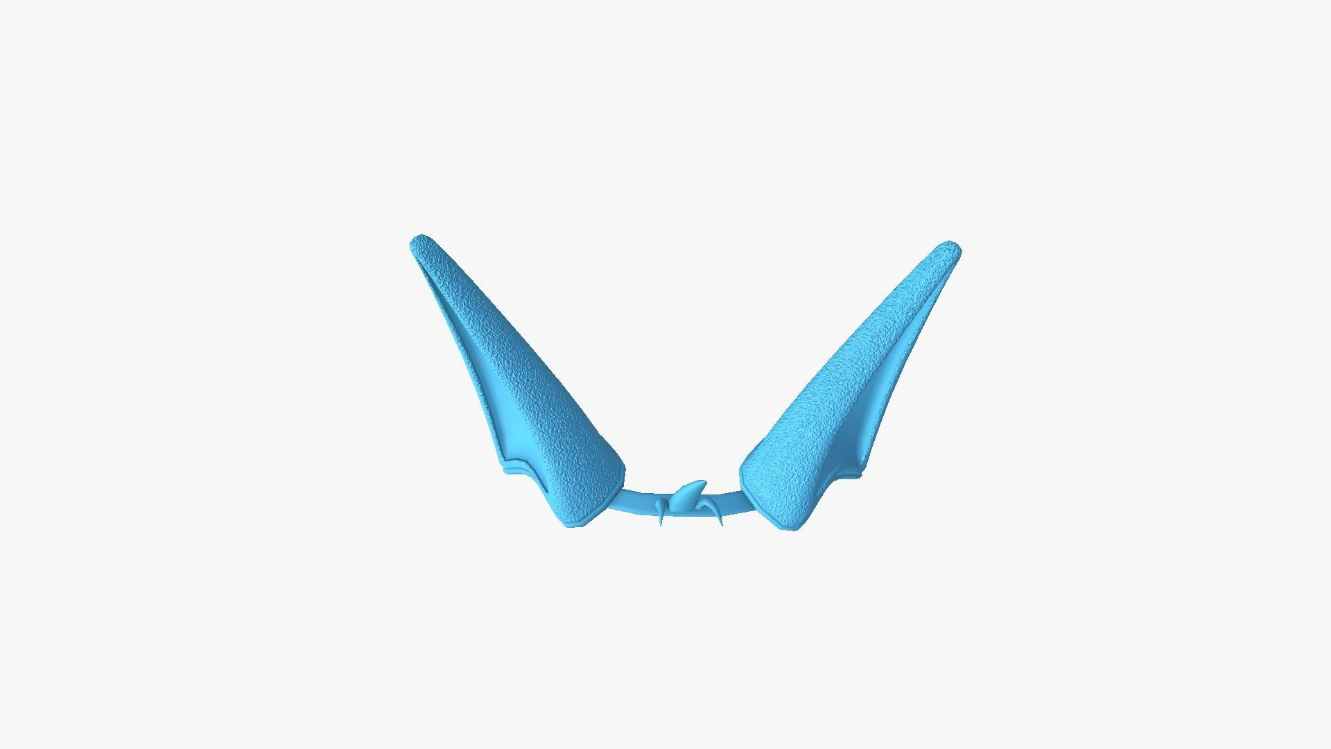 Furry Ears Tiara D05 Brown - Headband Character Design Low-poly 3D model_10