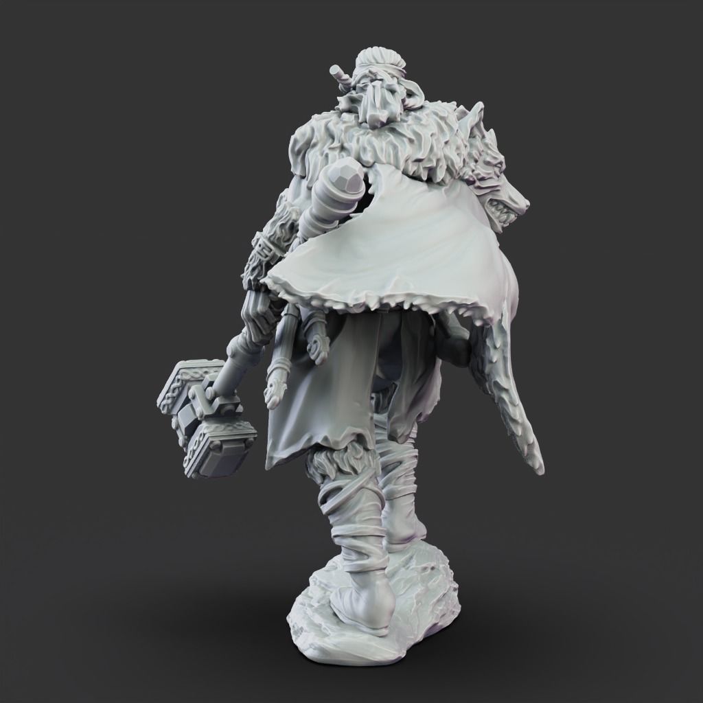 Trygve Fair Handed - 3D Printable TTRPG - PRESUPPORTED - 32mm 3D print model_5