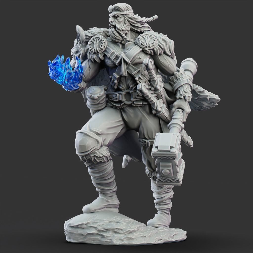Trygve Fair Handed - 3D Printable TTRPG - PRESUPPORTED - 32mm 3D print model_10