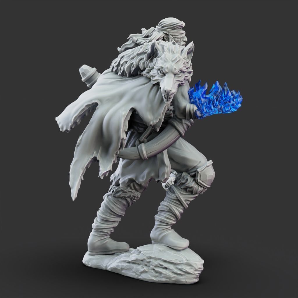 Trygve Fair Handed - 3D Printable TTRPG - PRESUPPORTED - 32mm 3D print model_8