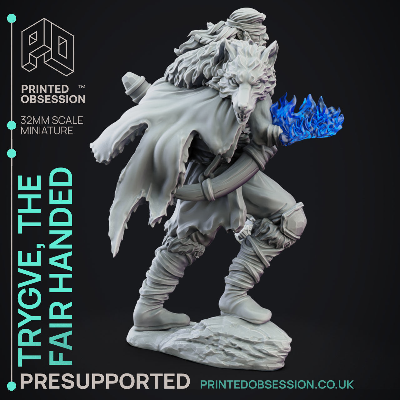 Trygve Fair Handed - 3D Printable TTRPG - PRESUPPORTED - 32mm 3D print model_6