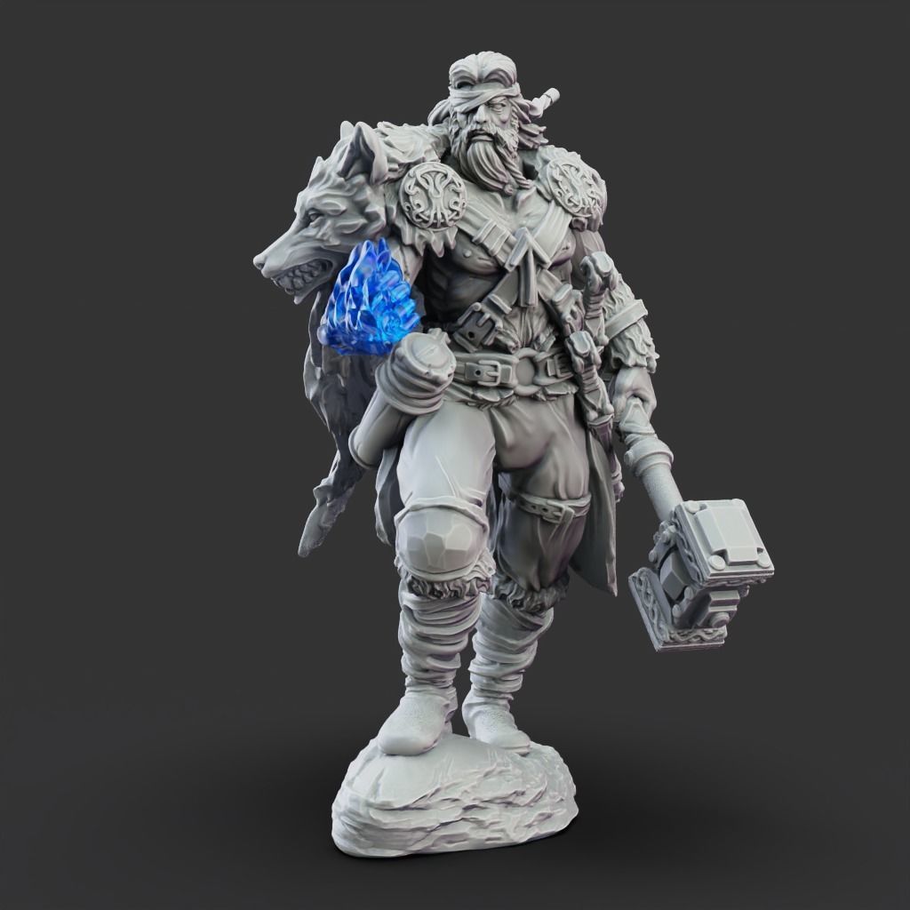 Trygve Fair Handed - 3D Printable TTRPG - PRESUPPORTED - 32mm 3D print model_9