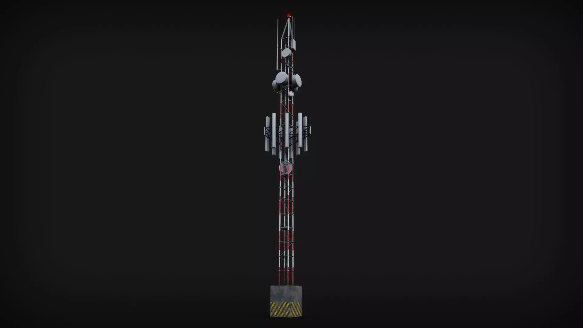 Radio Transmission Antenna Low-poly 3D model