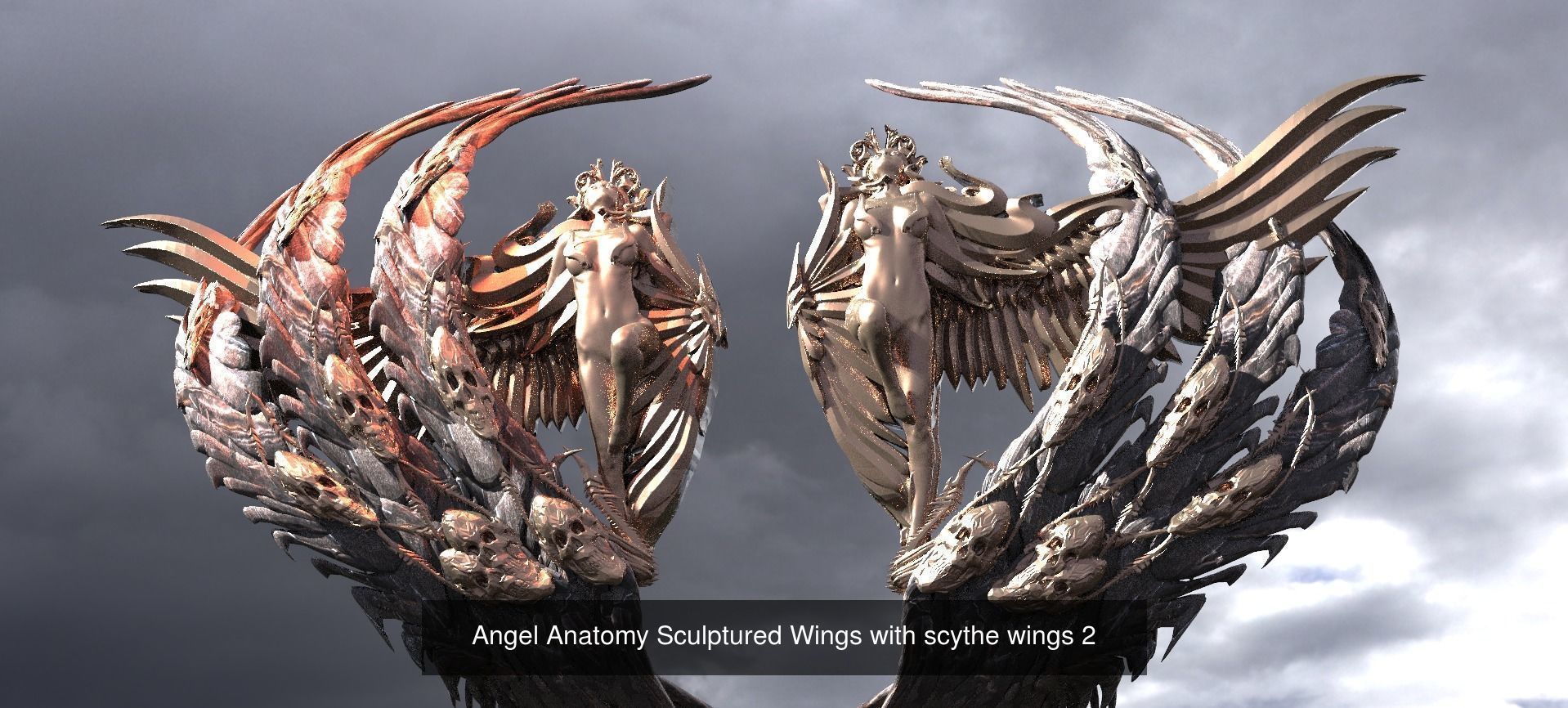 Angel Flight sculptures 1 3D Model Collection_8