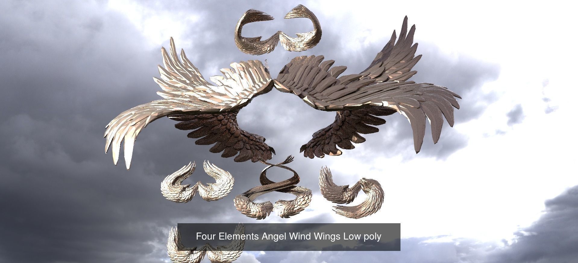 Angel Flight sculptures 1 3D Model Collection_10