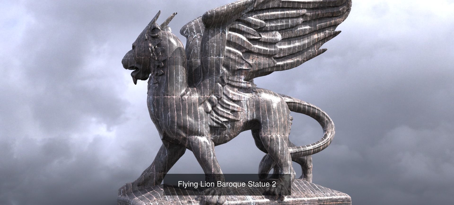 Angel Flight sculptures 1 3D Model Collection_3