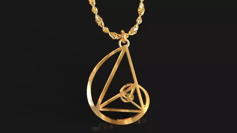 Fibonacci Necklace or earrings 3D print model_0