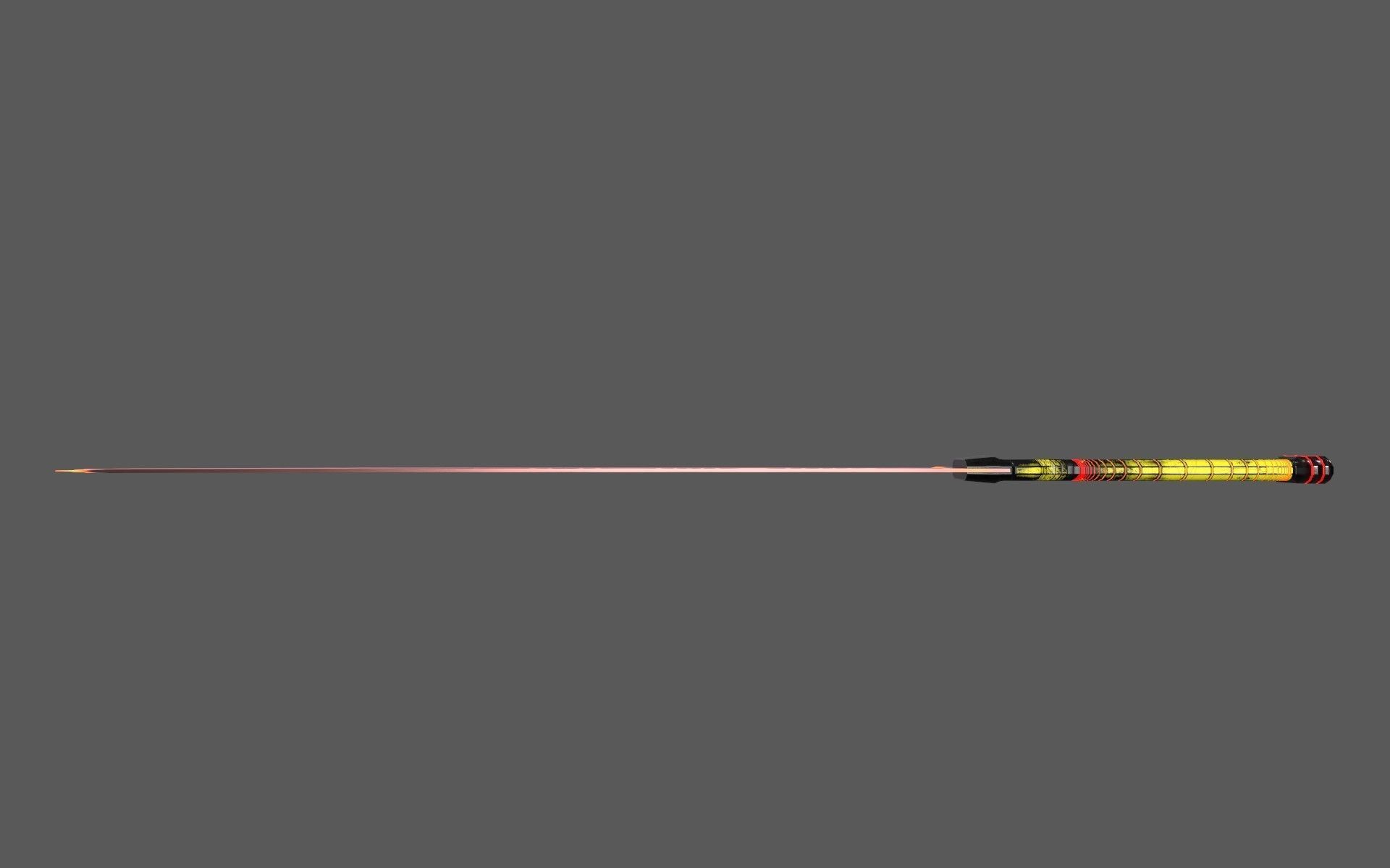 Sci-Fi Glowing Hot Katana Low-poly 3D model_9