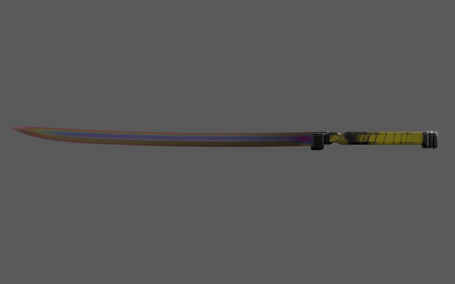 Sci-Fi Glowing Hot Katana Low-poly 3D model_1