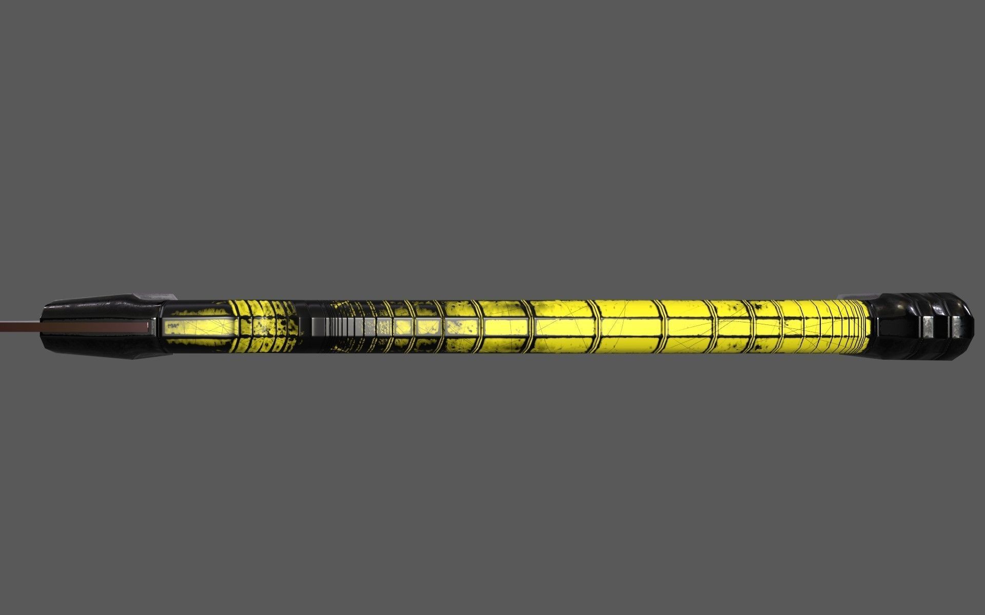 Sci-Fi Glowing Hot Katana Low-poly 3D model_10