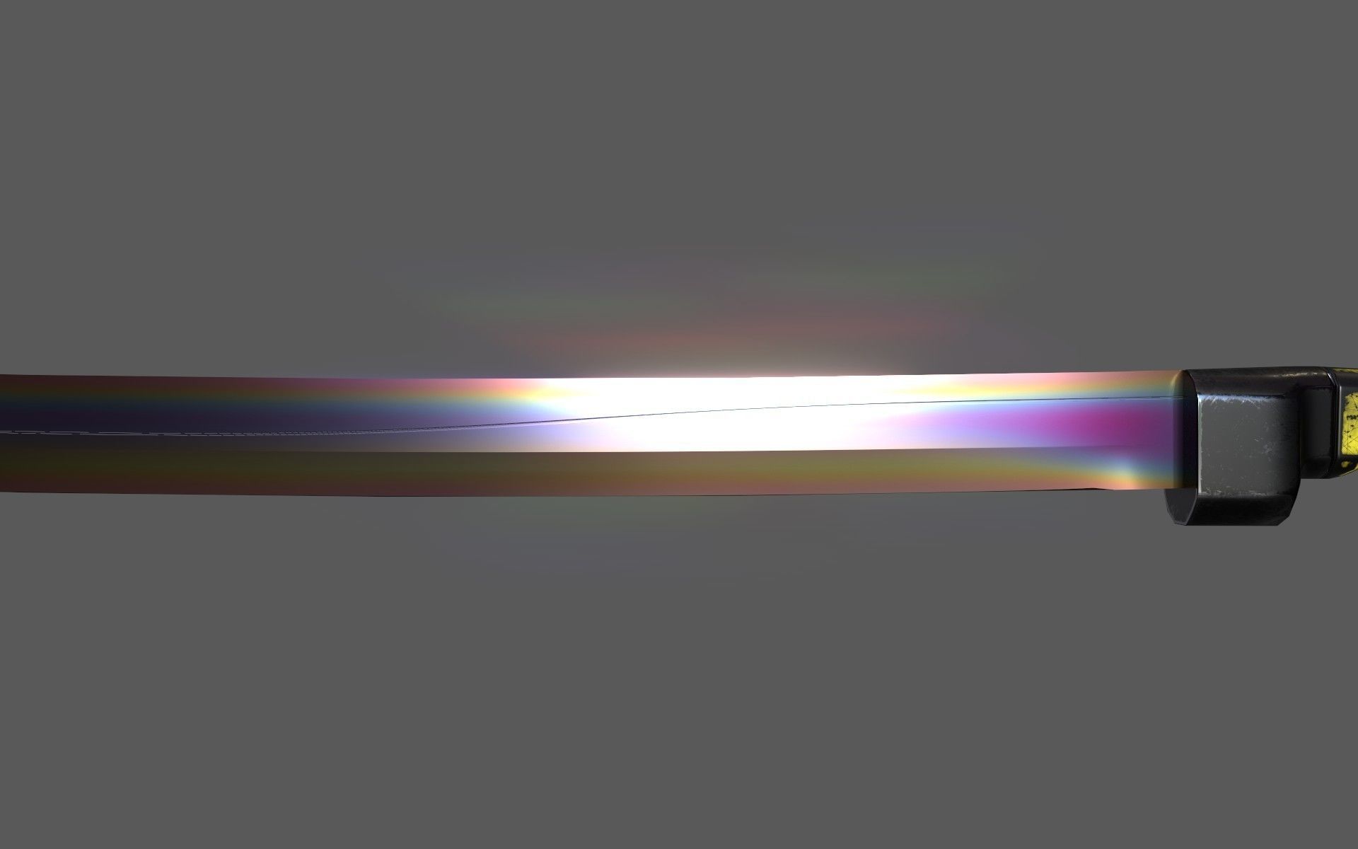 Sci-Fi Glowing Hot Katana Low-poly 3D model_4
