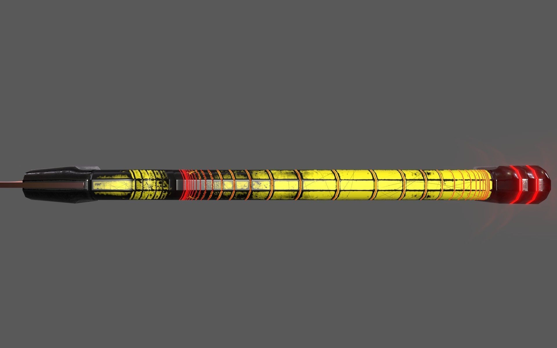 Sci-Fi Glowing Hot Katana Low-poly 3D model_11