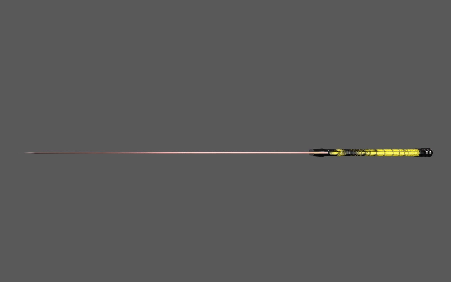 Sci-Fi Glowing Hot Katana Low-poly 3D model_8