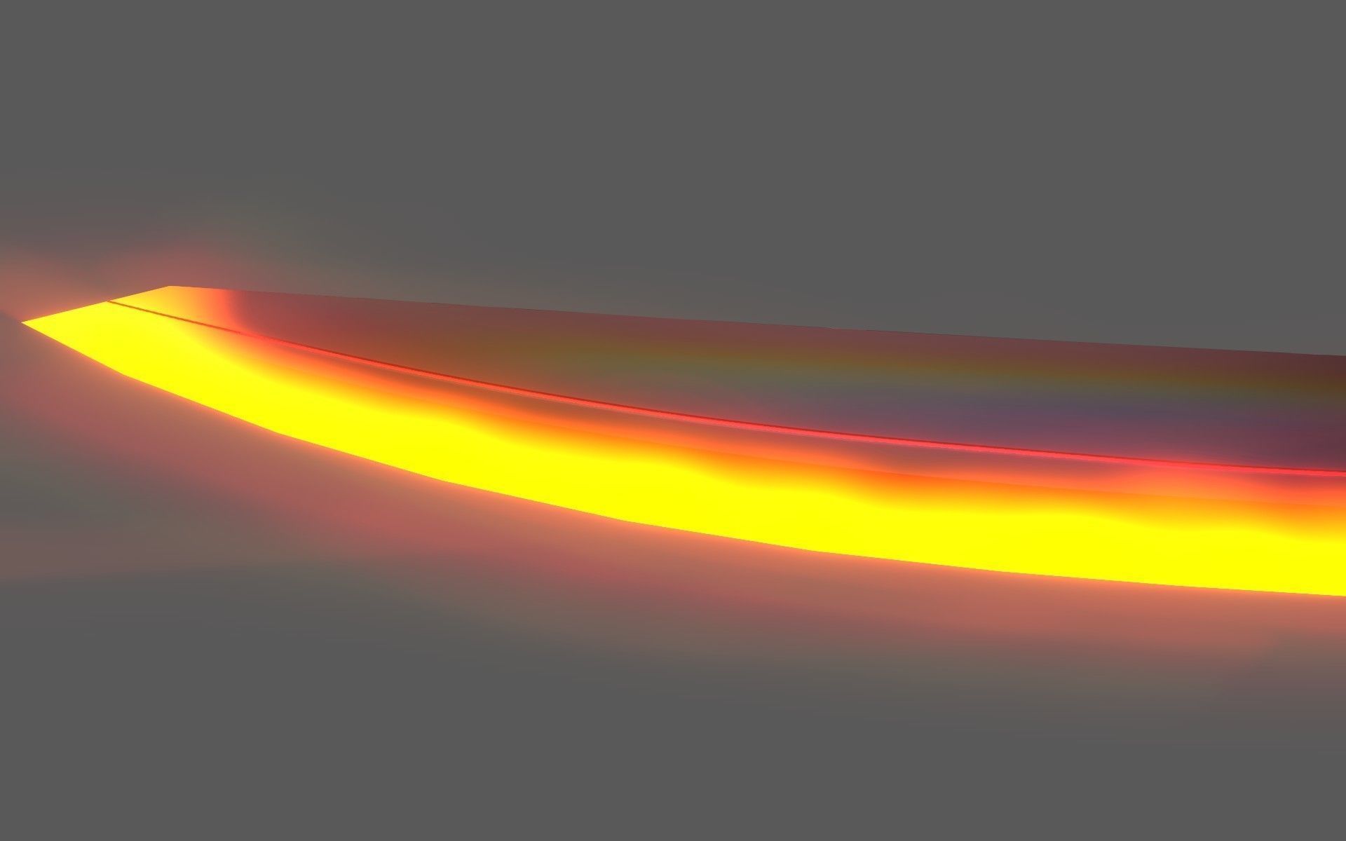 Sci-Fi Glowing Hot Katana Low-poly 3D model_7