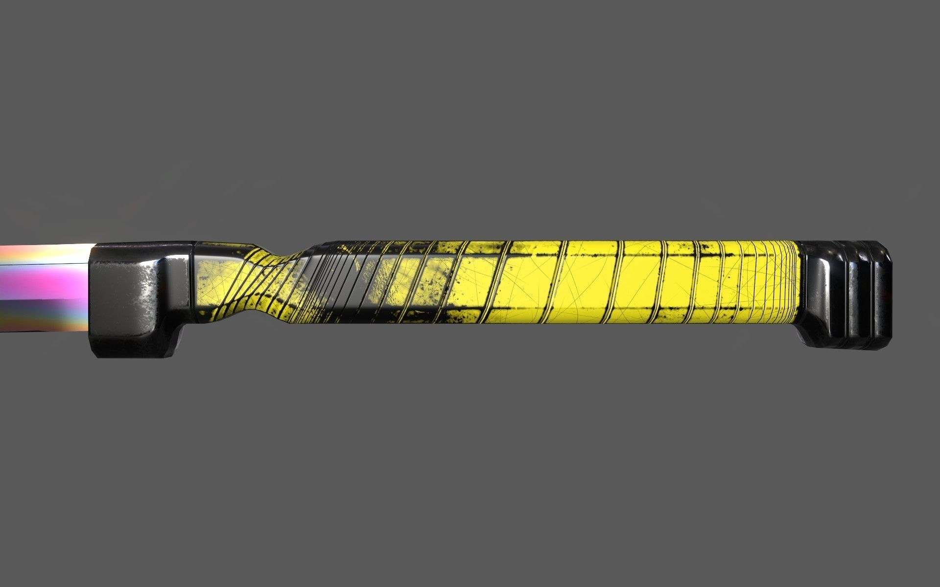 Sci-Fi Glowing Hot Katana Low-poly 3D model_2