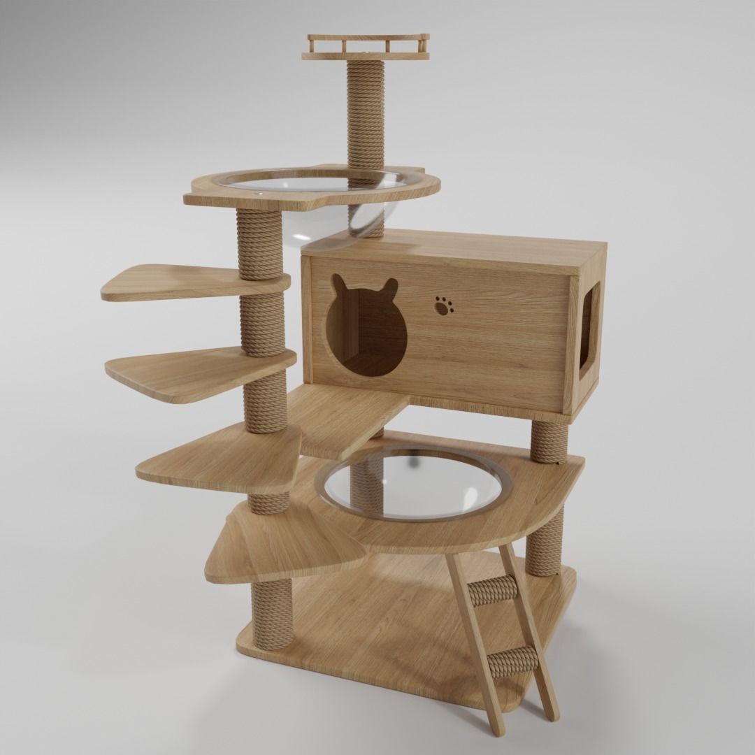 Cat Condo 3D model_10
