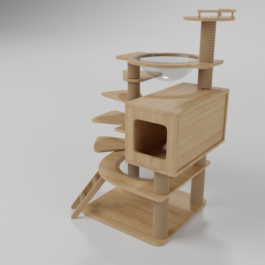 Cat Condo 3D model_3