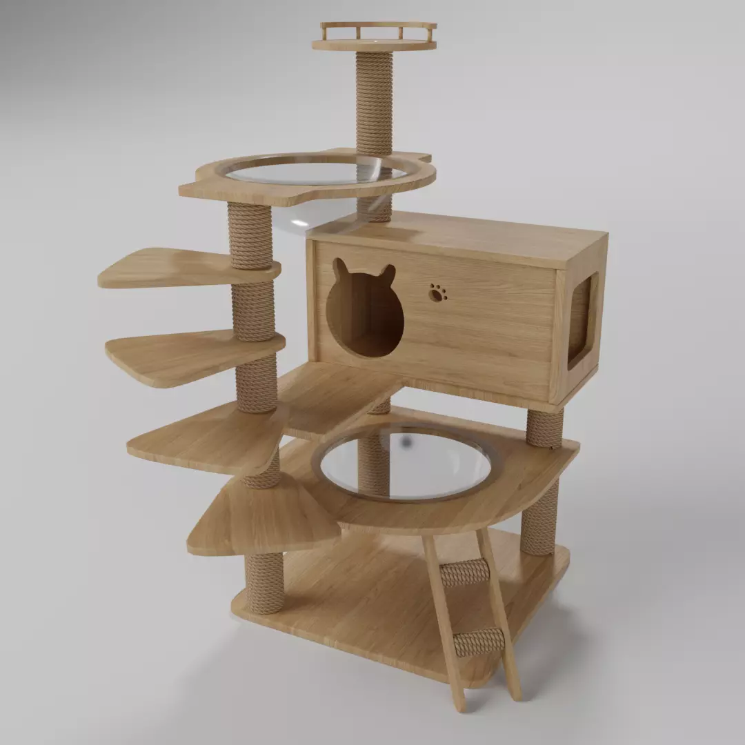Cat Condo 3D model_0