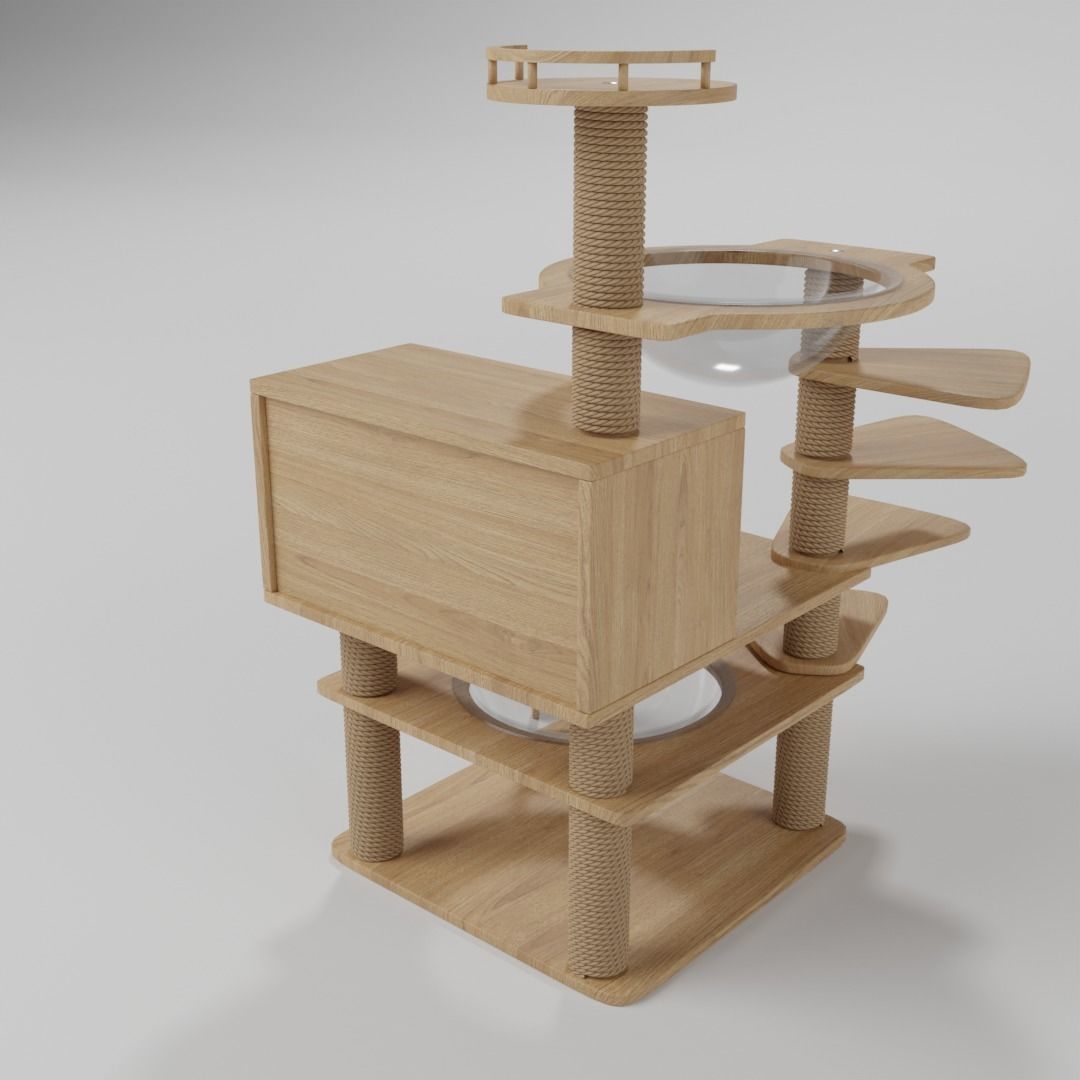 Cat Condo 3D model_1