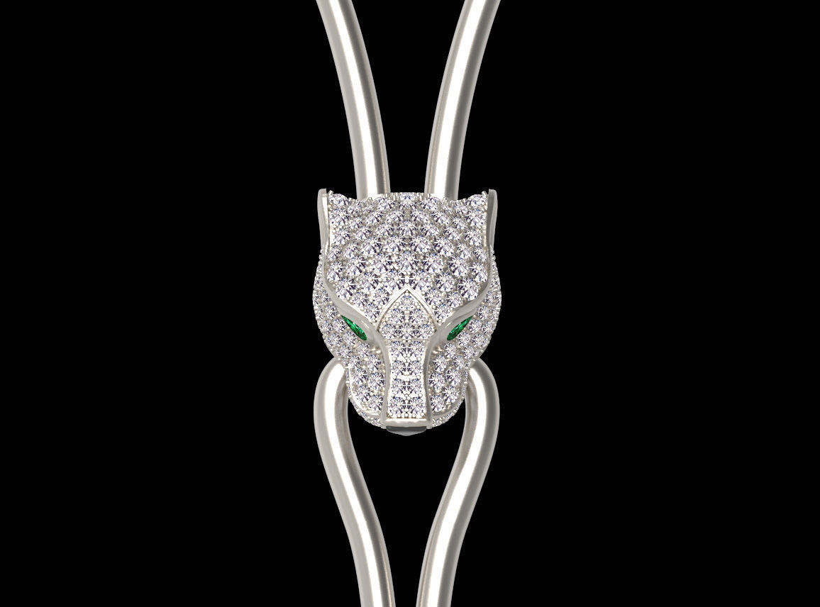 pendant panther 3D print model_22