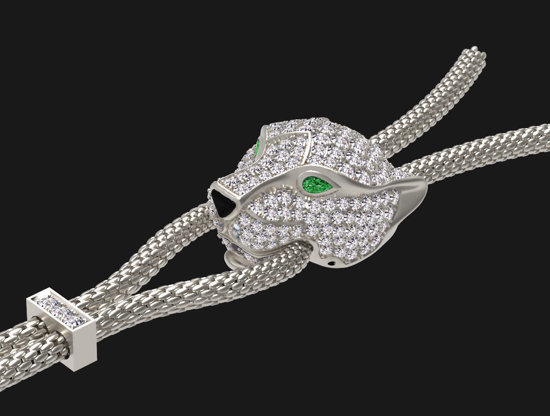 pendant panther 3D print model_26