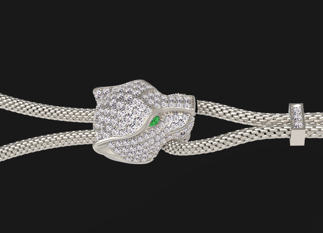 pendant panther 3D print model_15