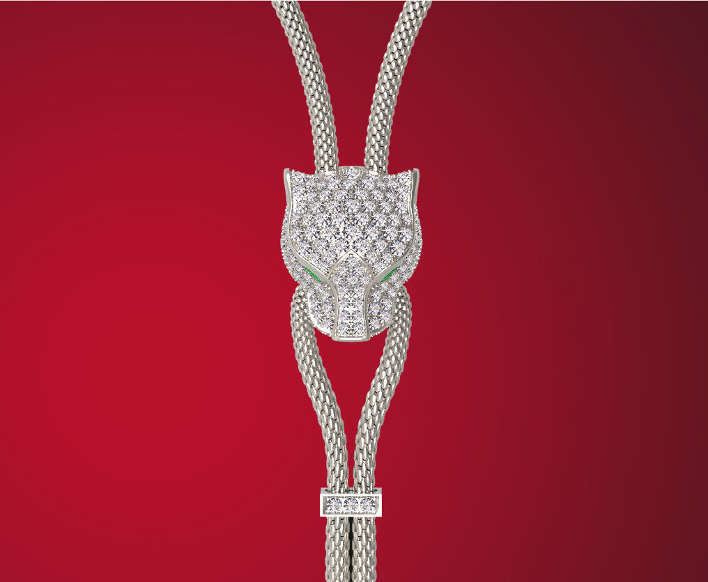 pendant panther 3D print model_7