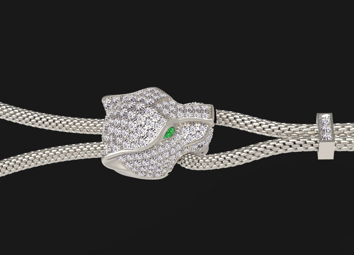 pendant panther 3D print model_9