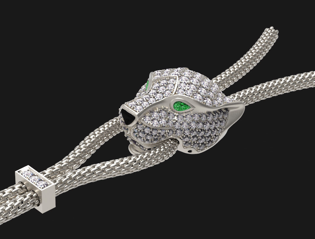 pendant panther 3D print model_24