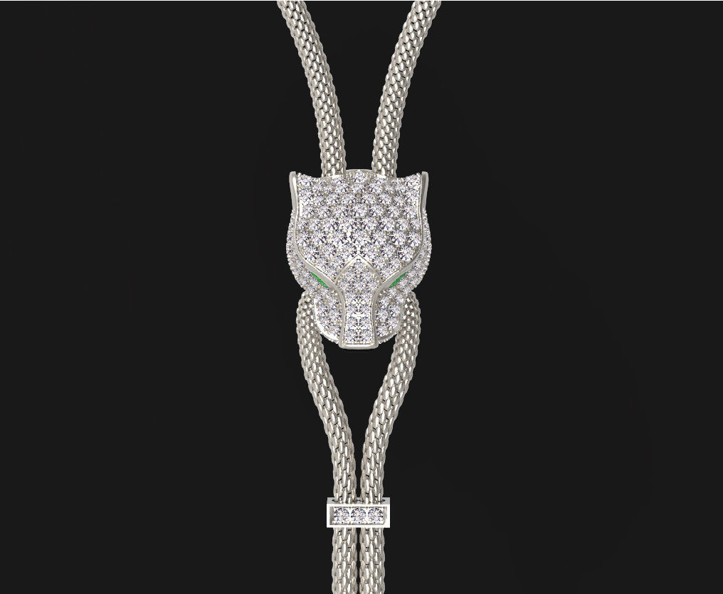 pendant panther 3D print model_13